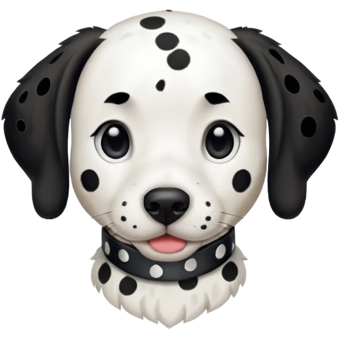 Dalmatian with spotted collar emoji