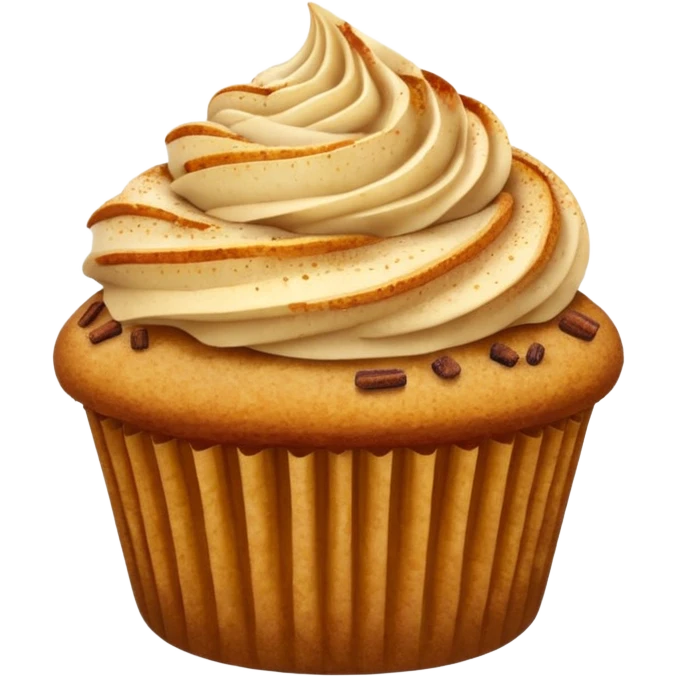 Apple cobbler cupcake with chai pieces & cinnamon dusting  emoji