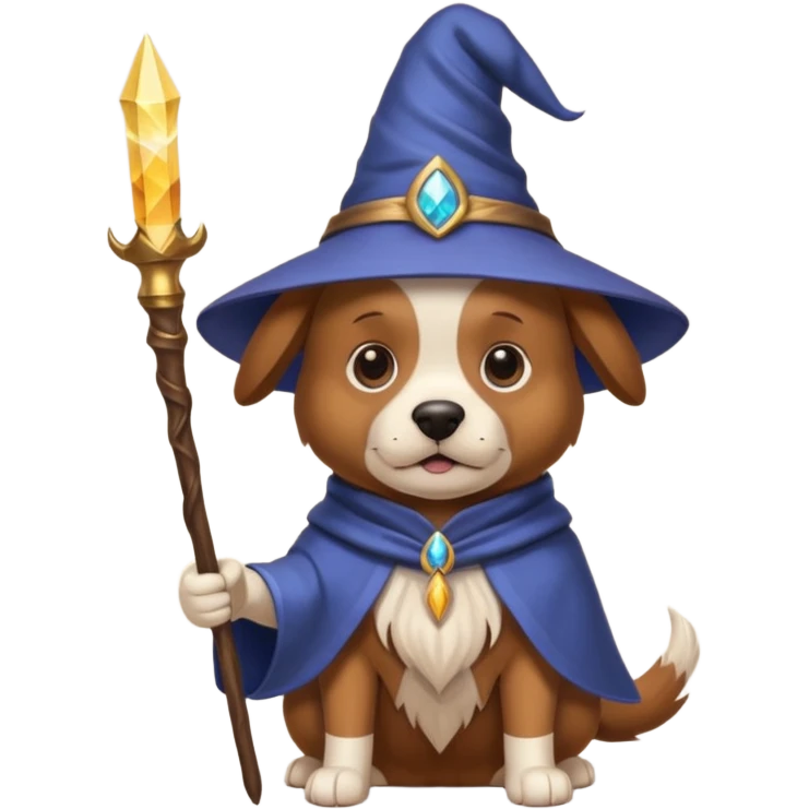 Dog wizard emoji