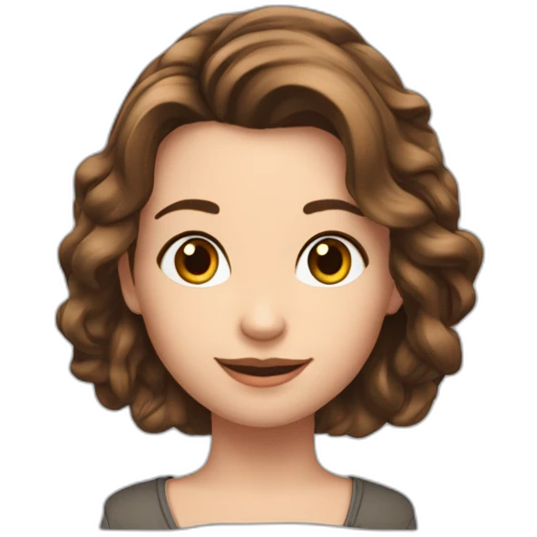 Fille qui s’appelle Emma qui est est très belle qui est brune au cheveux long plaqué  emoji