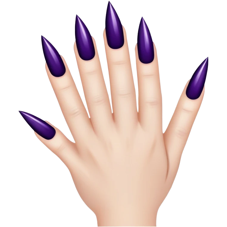 Goth Nails dark purple emoji