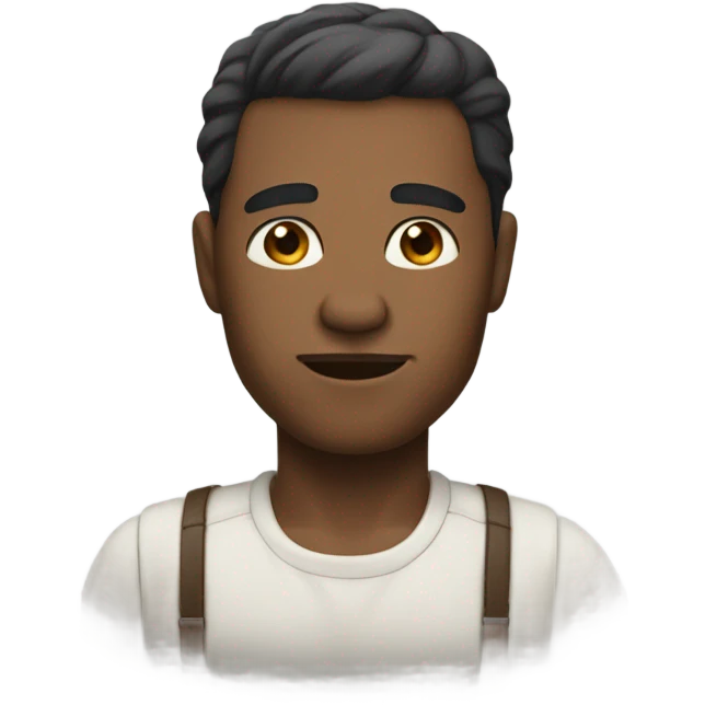Dude with crazy jawline and big buttchin emoji