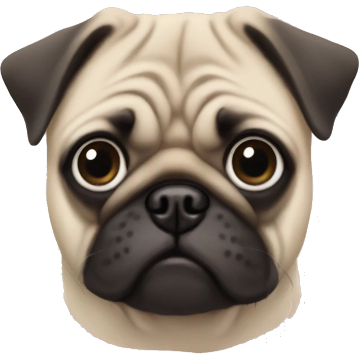 Pug with me emoji