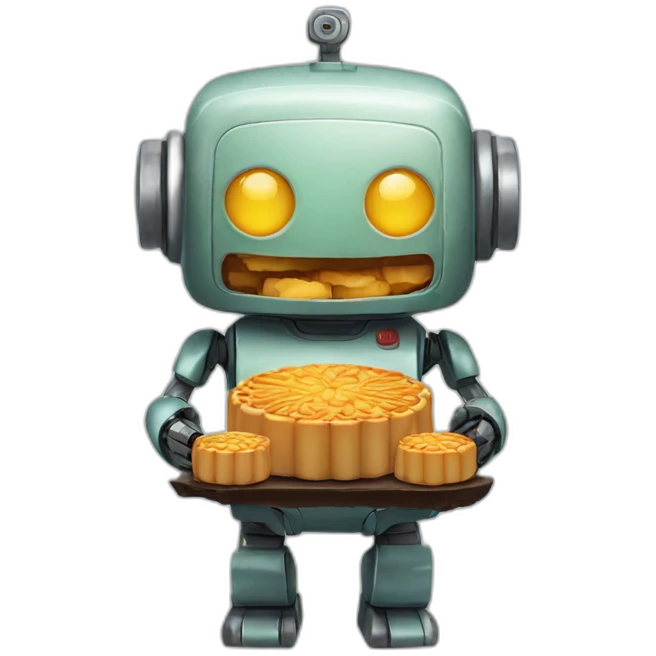Robot-eat-mooncake emoji