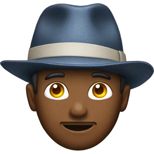  man holding a hat emoji