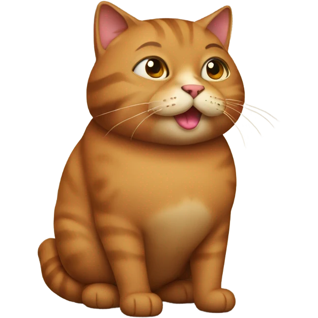 brown fat cat  emoji