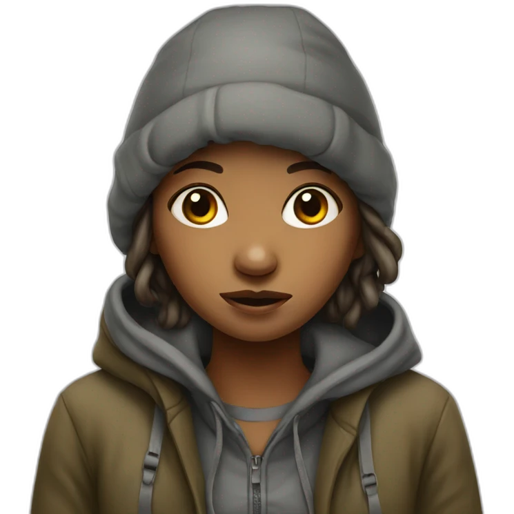 Homeless girl emoji