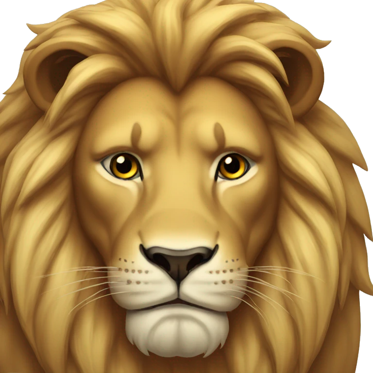 serious lion emoji