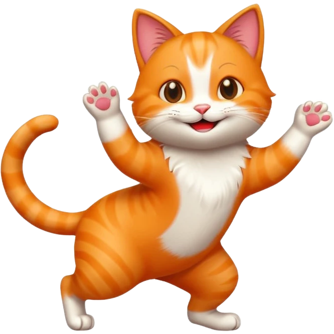 Dans eden kedi emoji