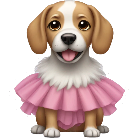 A dog in a tutu emoji