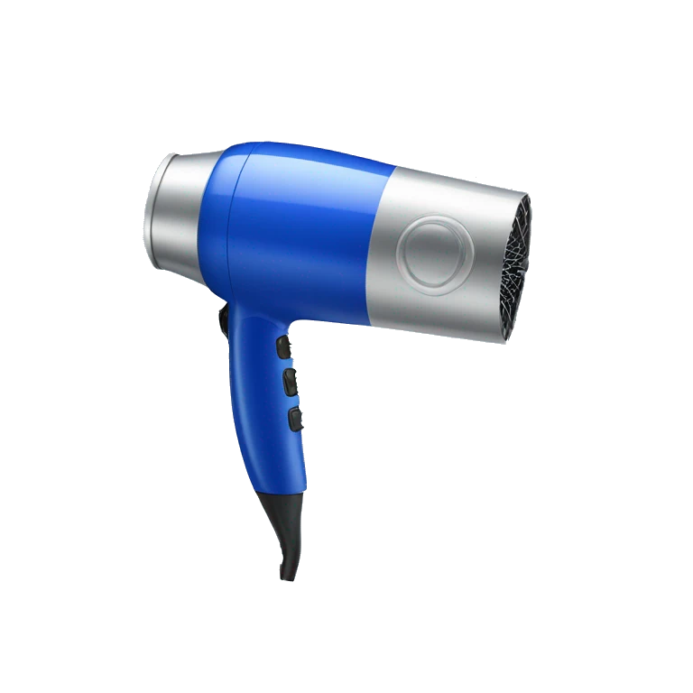 Realistic cobalt blue hair dryer isolated  emoji