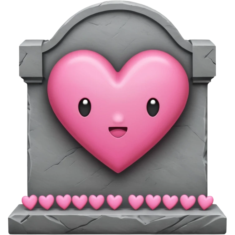 Headstone that says wish i gave a fuck with pink hearts emoji