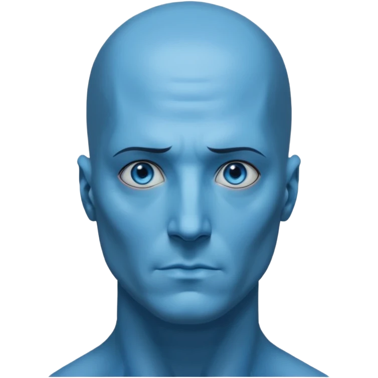 Dr. Manhattan, eyes completely blank emoji