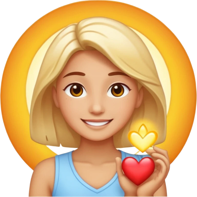 Amor luz y buena vibra emoji