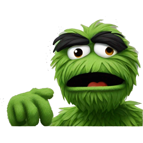 Oscar the grouch mad emoji