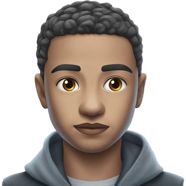 serious boy portrait gaze emoji