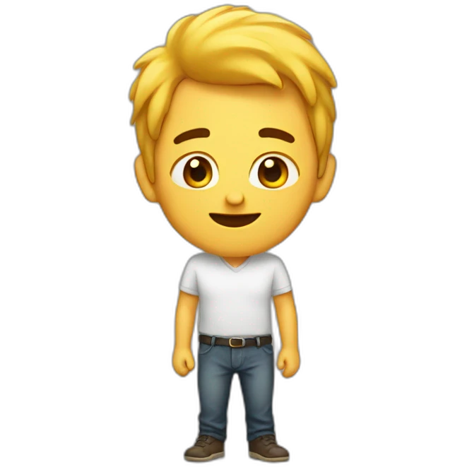 A man who peed his pants emoji
