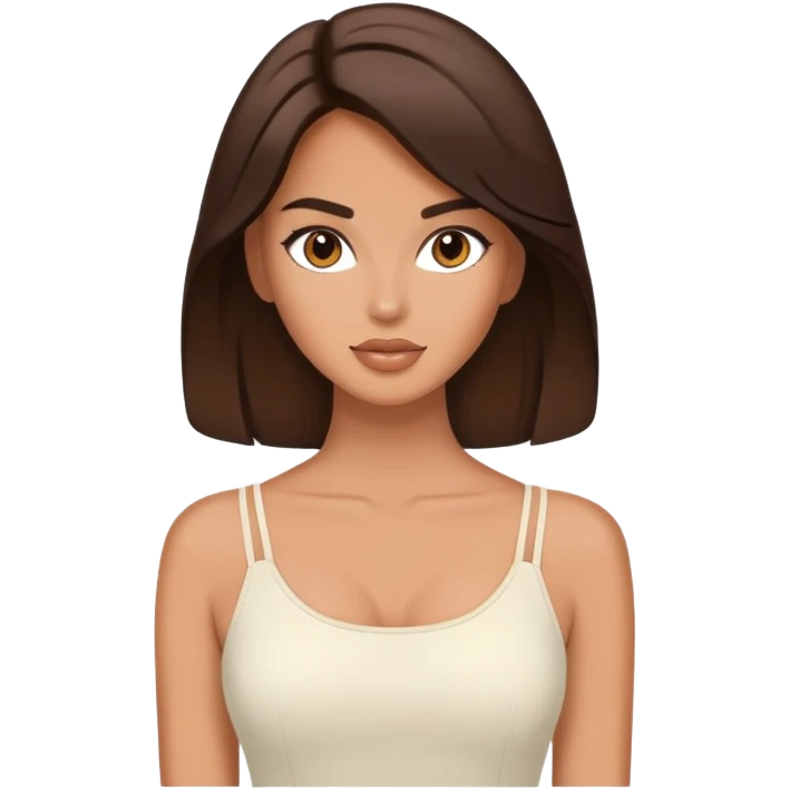 Brunette model in a fashion pose emoji