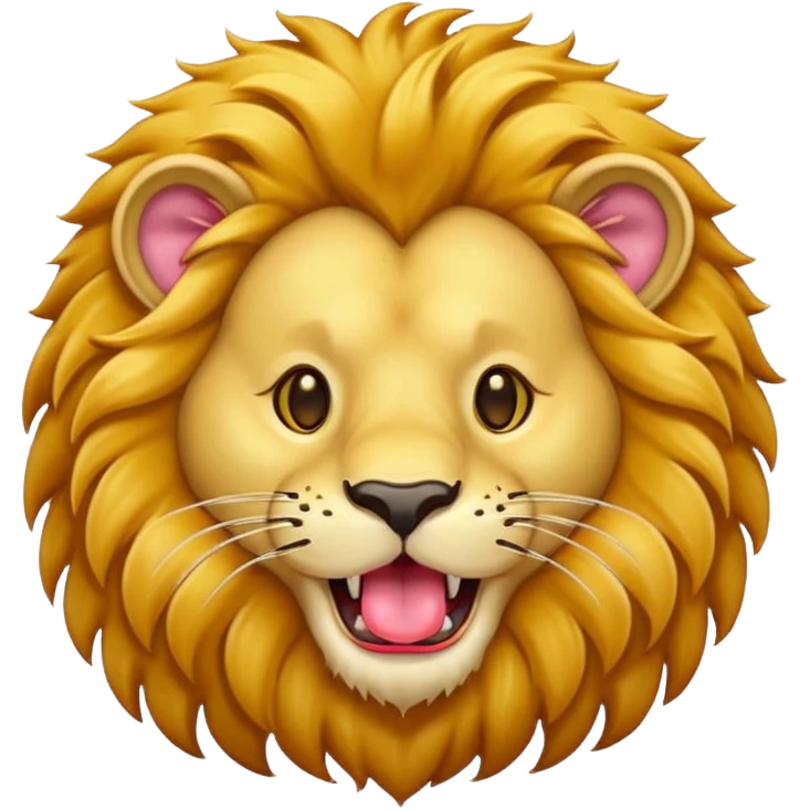 lion emoji with tongue stuck out emoji