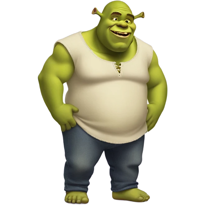 Shrek having a baby emoji