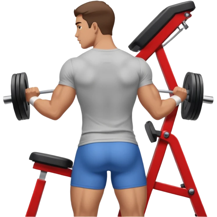 guy working out glutes with shirt on from the backwith machine  emoji