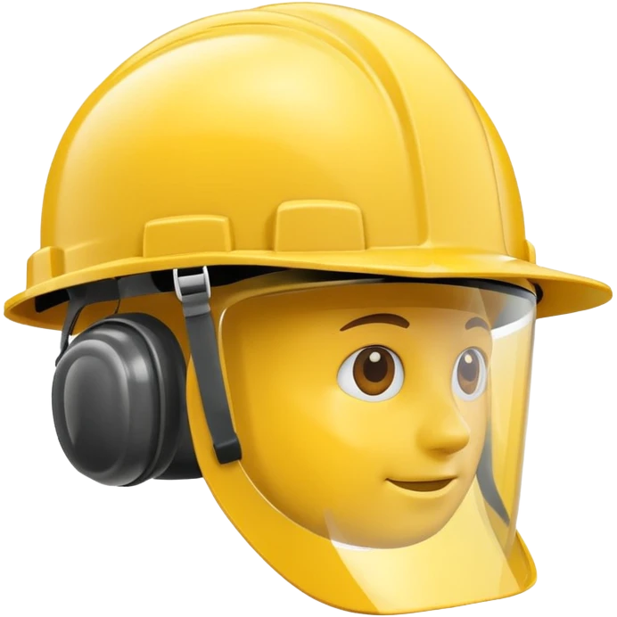 yellow worker's helmet without a face emoji