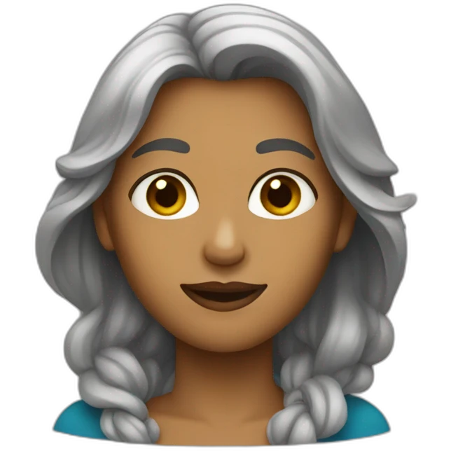 Une femme à barbe emoji