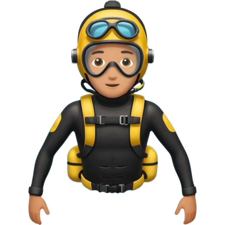 diver man swimming full body with full scuba gear
 emoji