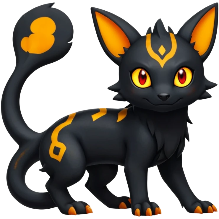 Salandit-Umbreon-Litten-Fakémon-hybrid-creature (full body)  emoji