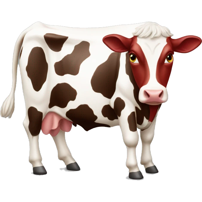 Une vache rouge qui rit emoji