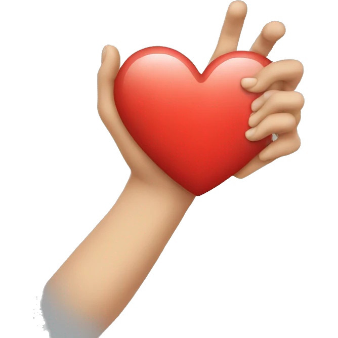 heart with hand emoji