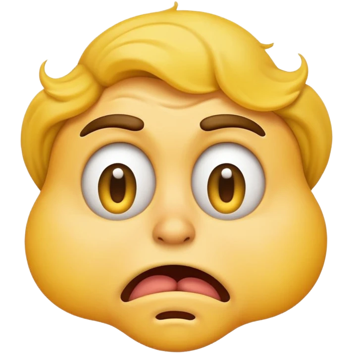 stinky smelly yellow emoji face, cartoon style, wavy stink lines, disgusted expression emoji