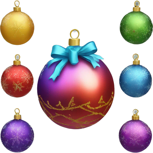 Christmas balls in nice colors emoji