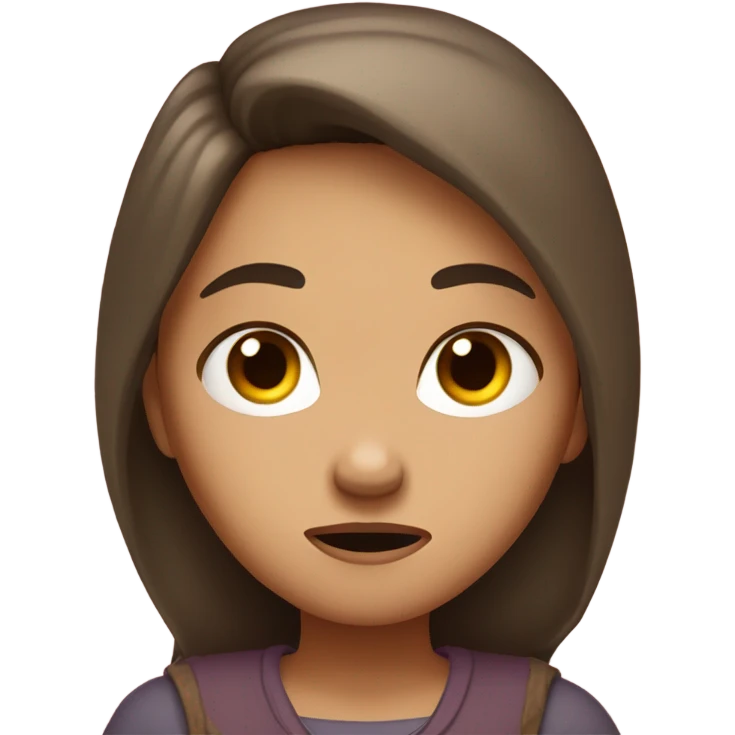 girl with long brown hair and light skin that is mad and with her arm’s crossed  emoji