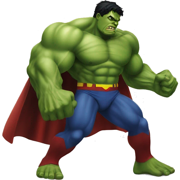 The hulk vs Superman  emoji