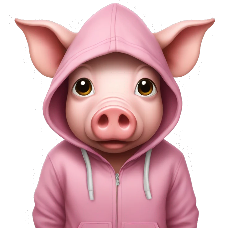 Pig in a hoodie emoji