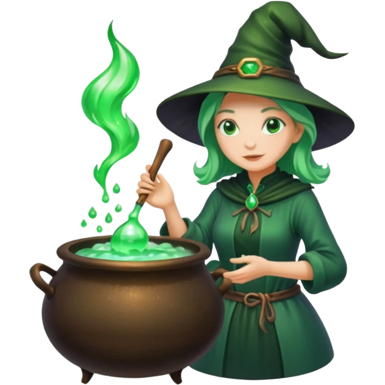 green witch cooking potion emoji