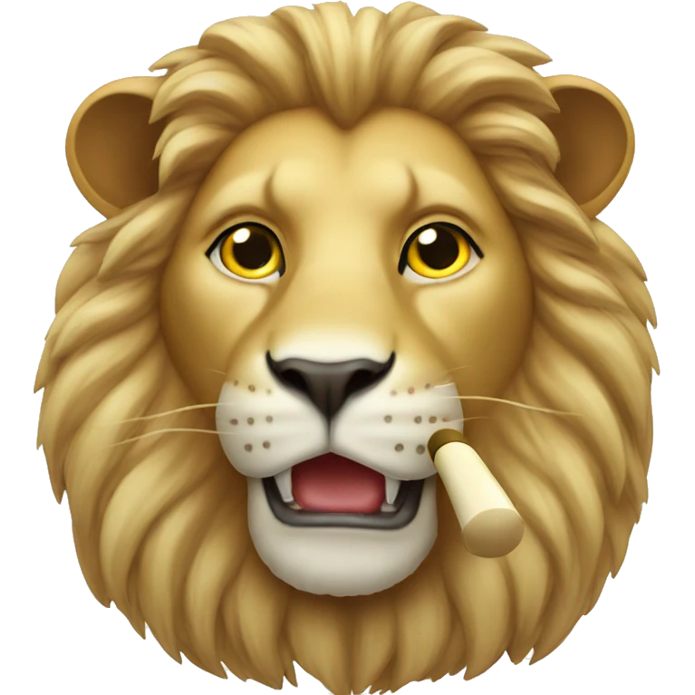 lion with whistle emoji