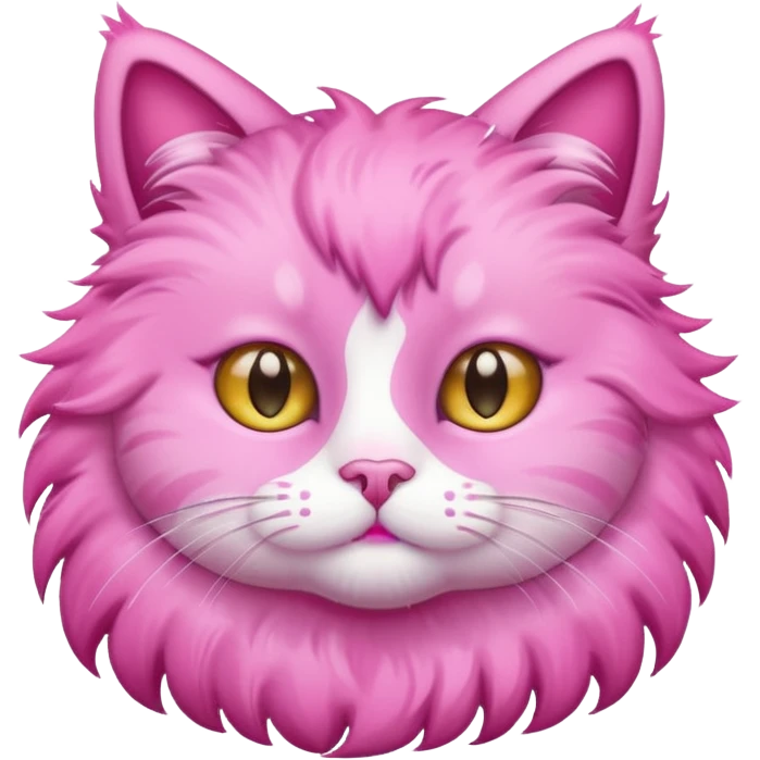 Pink cat with sparkles  emoji