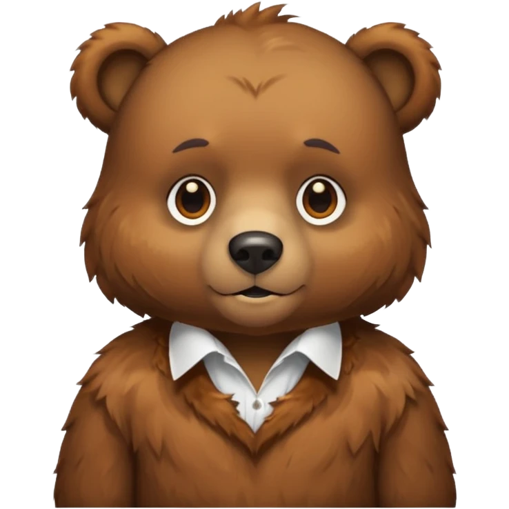 bear wear white shirt emoji