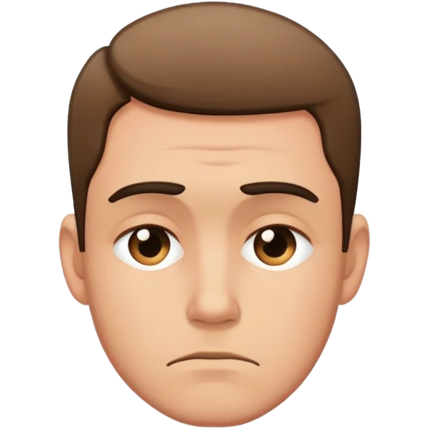 Sad + self-image reflection male emoji