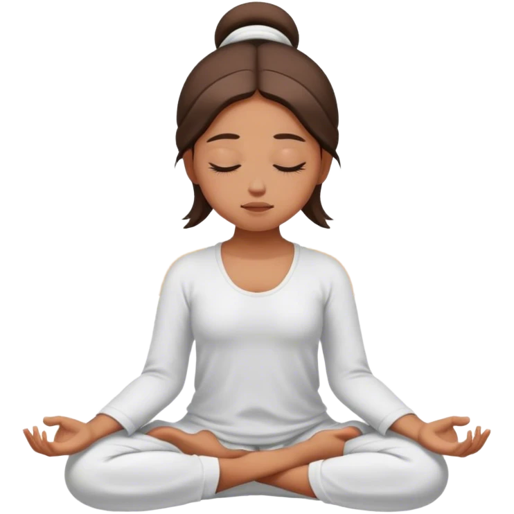 Girl meditating with eyes closed emoji