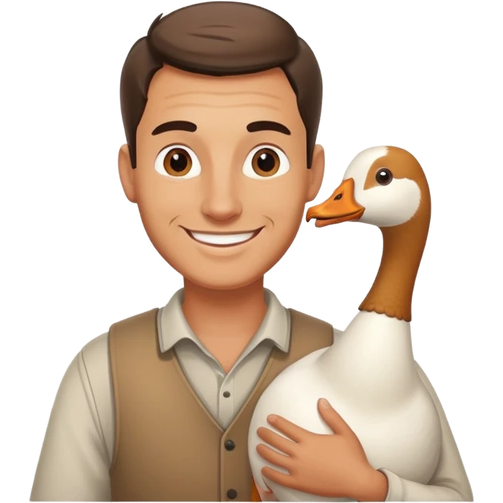 man with goose emoji
