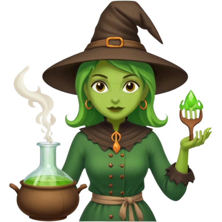 green witch cooking potion emoji
