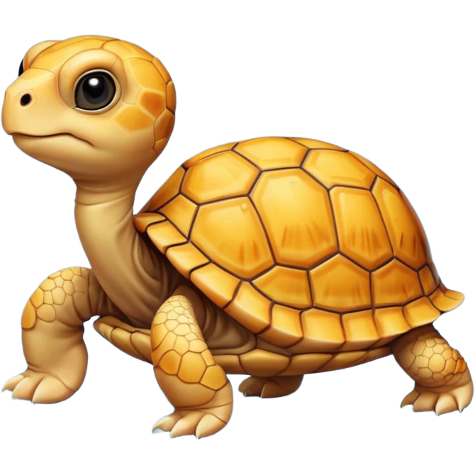 A young very small yellow tortoise emoji