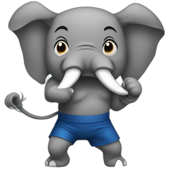 Elephant Boxing Anger  emoji