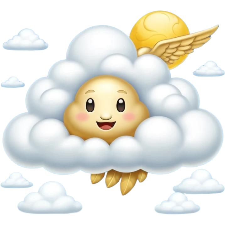 Nube voladora dorada de la serie de dragón ball, solo quiero la nube emoji
