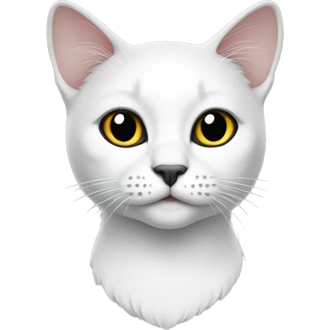 Cat white and black emoji