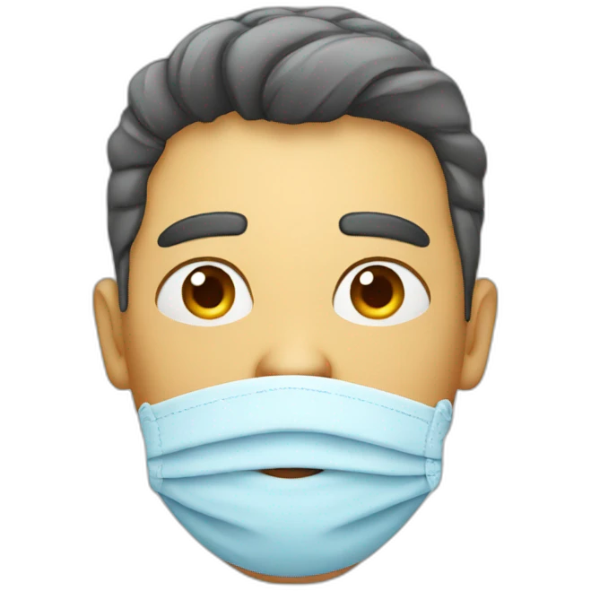 A man with cold emoji