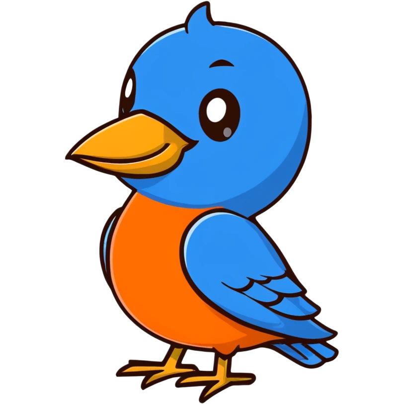 blue bird emoji